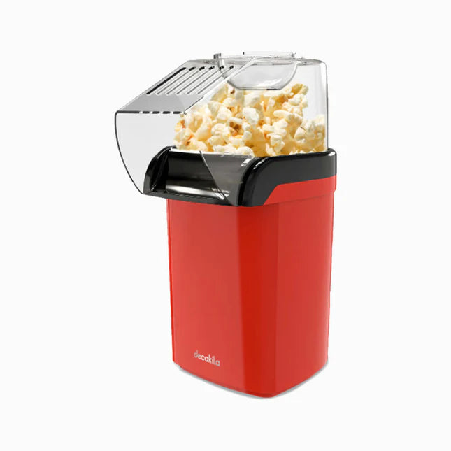 Decakila 1200W Oil-Free Hot Air Popcorn Maker | Healthy Snack Machine, 0.27L Capacity (KETT009R)