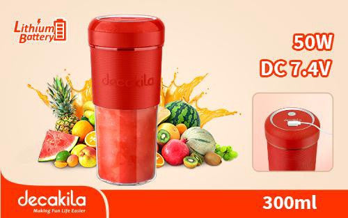 Decakila 300mL Cordless Portable Blender | 50W Personal Smoothie & Shake Maker, USB Rechargeable (KMJB012R)