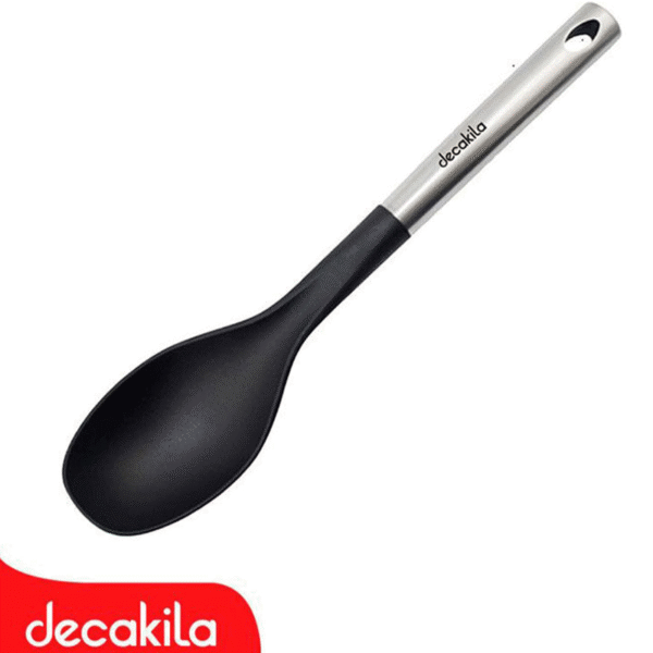 Decakila Premium Solid Spoon | Heat-Resistant Non-Stick Safe Cooking and Serving Utensil (KMTT044B)