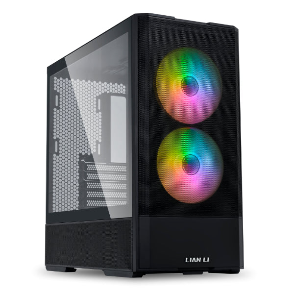 LIAN LI LANCOOL 207 Compact ATX RGB Gaming Computer Case, Airflow Optimized Mesh Panels Tower Chassis w/ 2x140mm ARGB,2x120mm PWM Fans Pre-Installed, USB Type-C Port, Tempered Glass Side Panel (Black)