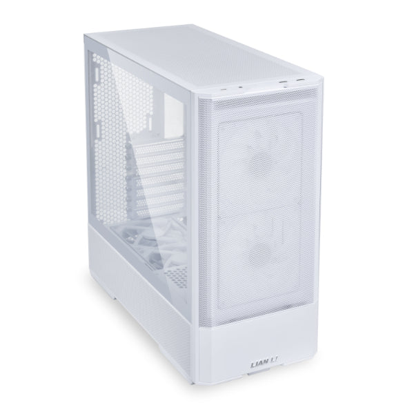 LIAN LI LANCOOL 207 Compact ATX RGB Gaming Computer Case, Airflow Optimized Mesh Panels Tower Chassis w/ 2x140mm ARGB,2x120mm PWM Fans Pre-Installed, USB Type-C Port, Tempered Glass Side Panel (White)