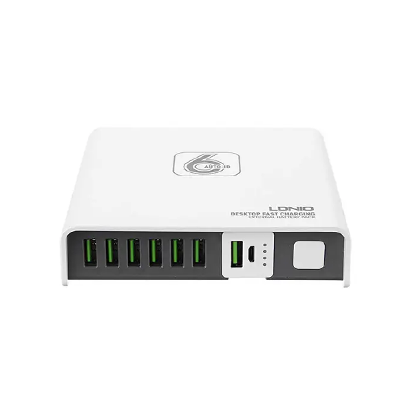 LDNIO A6802 "Box Magical" 40W Desktop Charging Station | 6 USB Multi-Ports with Detachable 2600mAh Emergency Power Bank