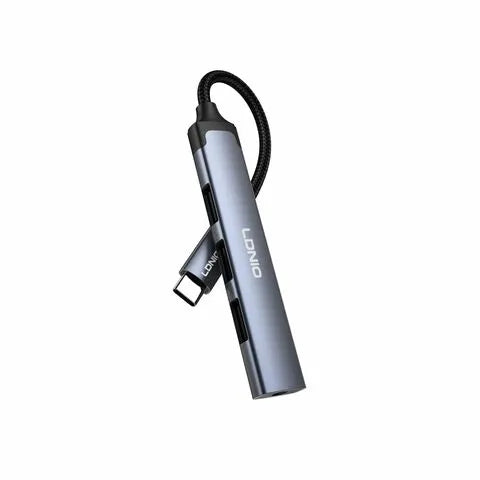 LDNIO DS-104C Type-C to USB 2.0×3+3.5mm Audio data transmission docking stations