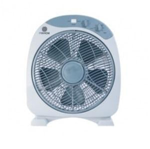 Mikachi MBF300J 12-Inch Portable Box Fan – 3-Speed Quiet Cooling with Rotating Louver