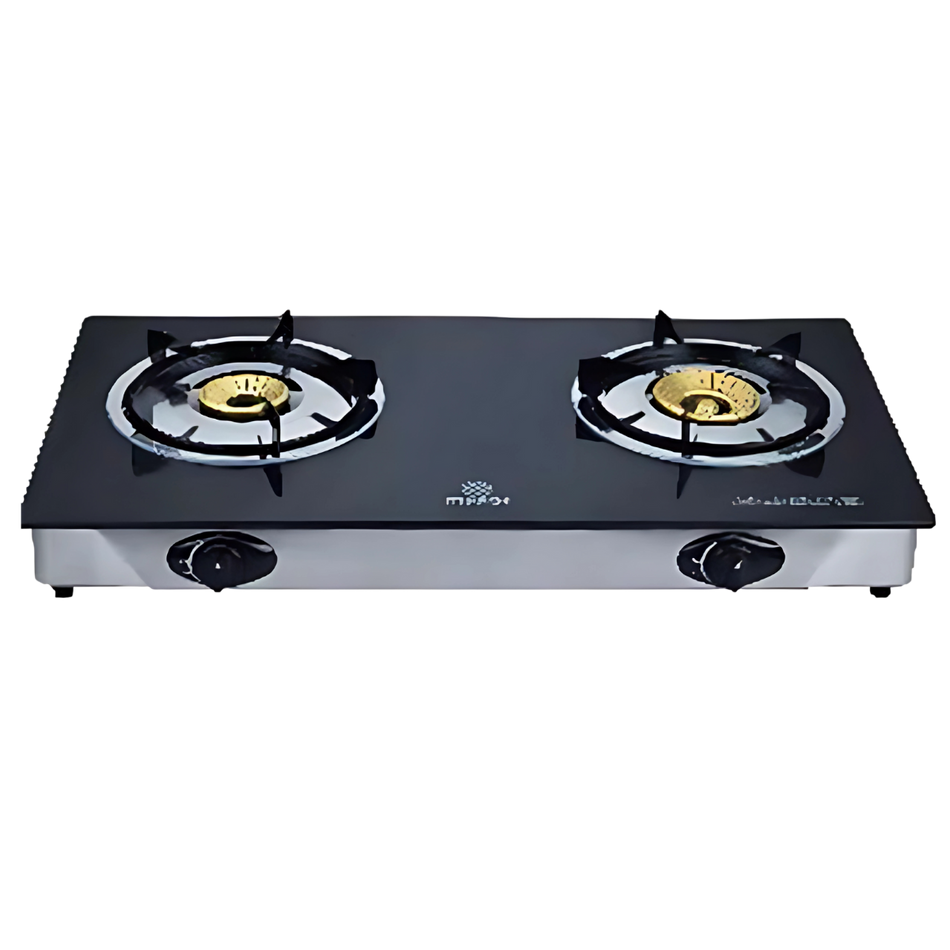 MIKACHI MNSD2250 Premium High-Performance Double Burner Gas Stove with Automatic Ignition and Dual Heat Control