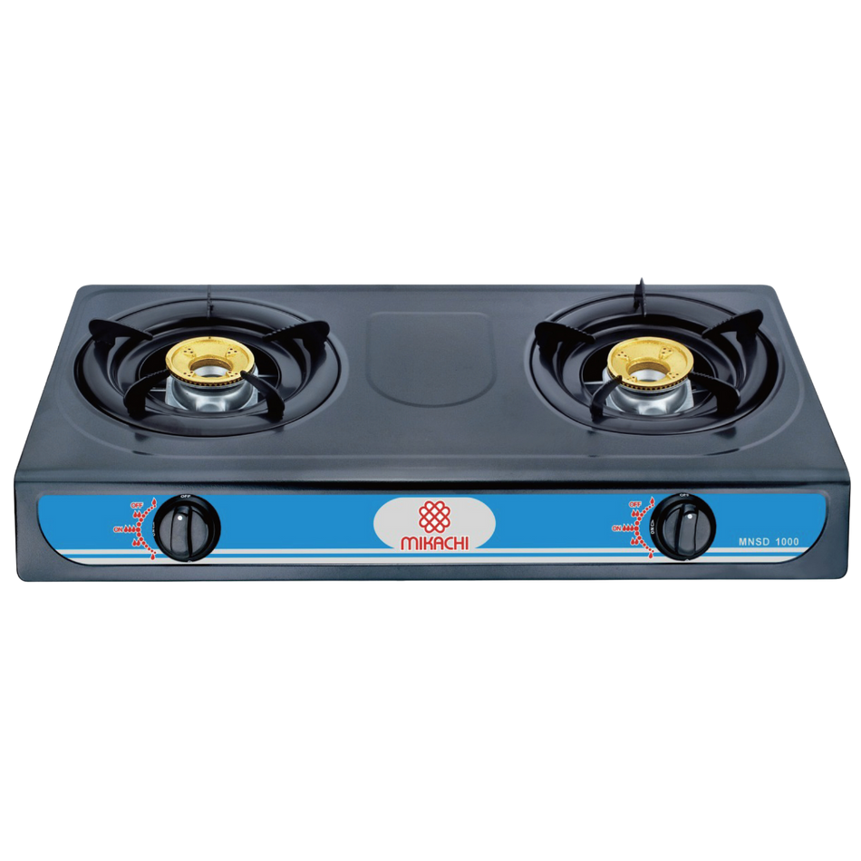 MIKACHI MNSD1000 Premium Double Burner Gas Stove with High-Efficiency Dual Heat Control