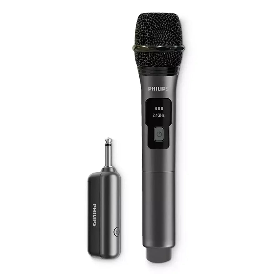 Philips DLM3401SP/00 Dynamic Wireless Microphone – Enhanced EQ, 12h Battery Life, Universal Audio Compatibility & Interference-Free Transmission