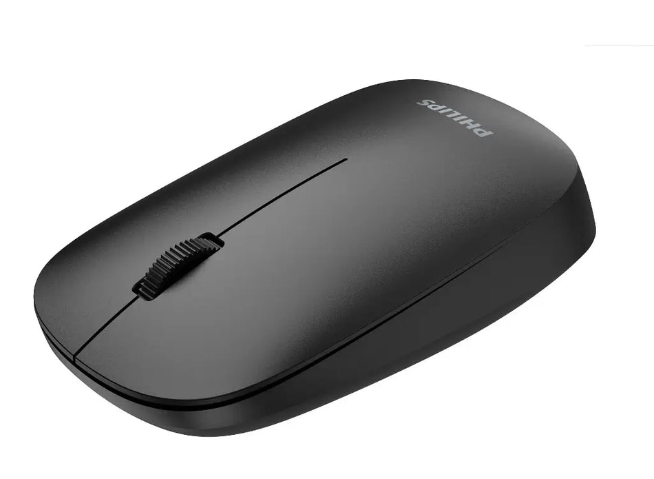 Philips SPK7438 Wireless Optical Mouse - Dual Mode (2.4 GHz + Bluetooth), High Precision Tracking, Ambidextrous Design & Plug-and-Play USB Receiver