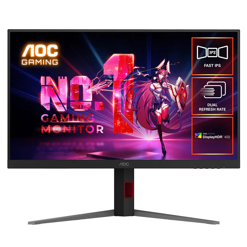 AOC 31.5" 4K UHD Dual-Mode Gaming Monitor (U32G4/69) | Fast IPS Panel, 4K@160Hz / FHD@320Hz, 0.3ms, Fully Rotating 90° Vertical Pivot Stand, HDMI 2.1 Console Ready