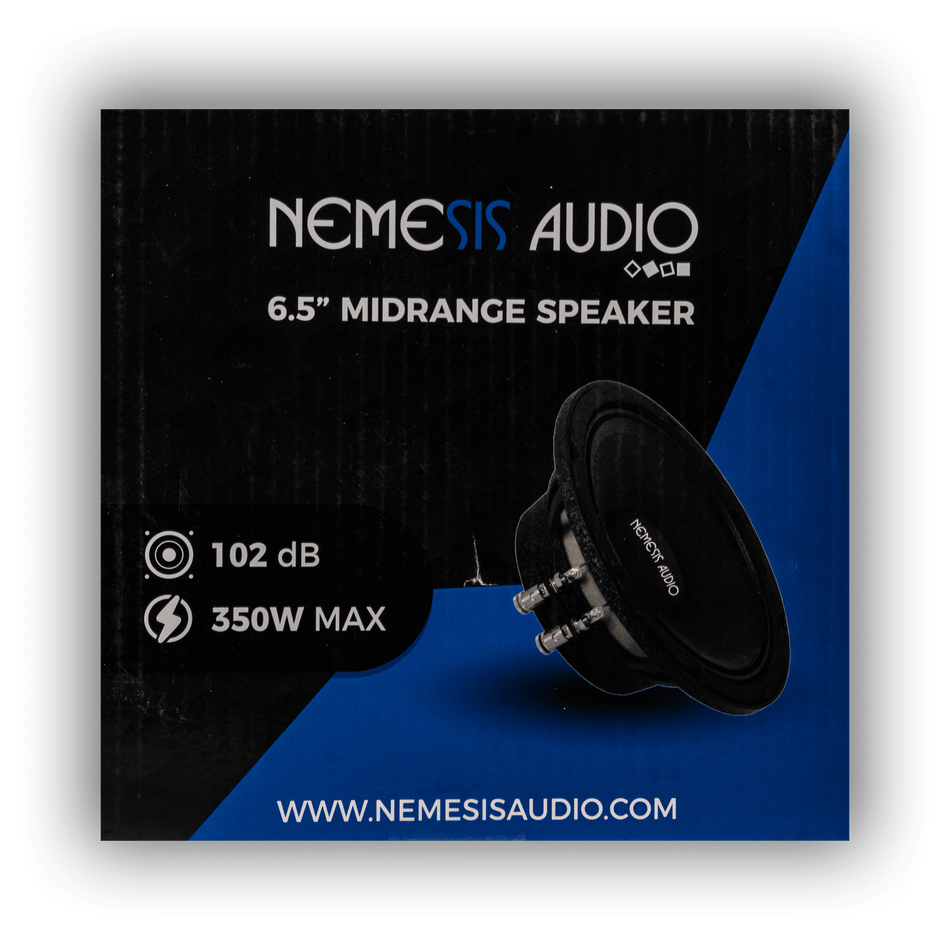 Nemesis Audio NEO-BAMF65 6.5" High-Output Neodymium Midrange Speaker - 175W RMS / 350W Peak Power, Lightweight Neodymium Magnet Motor, High-Efficiency Voice Coil, Pro Car Audio Series