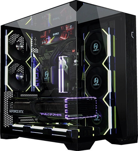 Lian Li O11 Vision Compact Black-Steel-Tempered Glass ATX Mid Tower