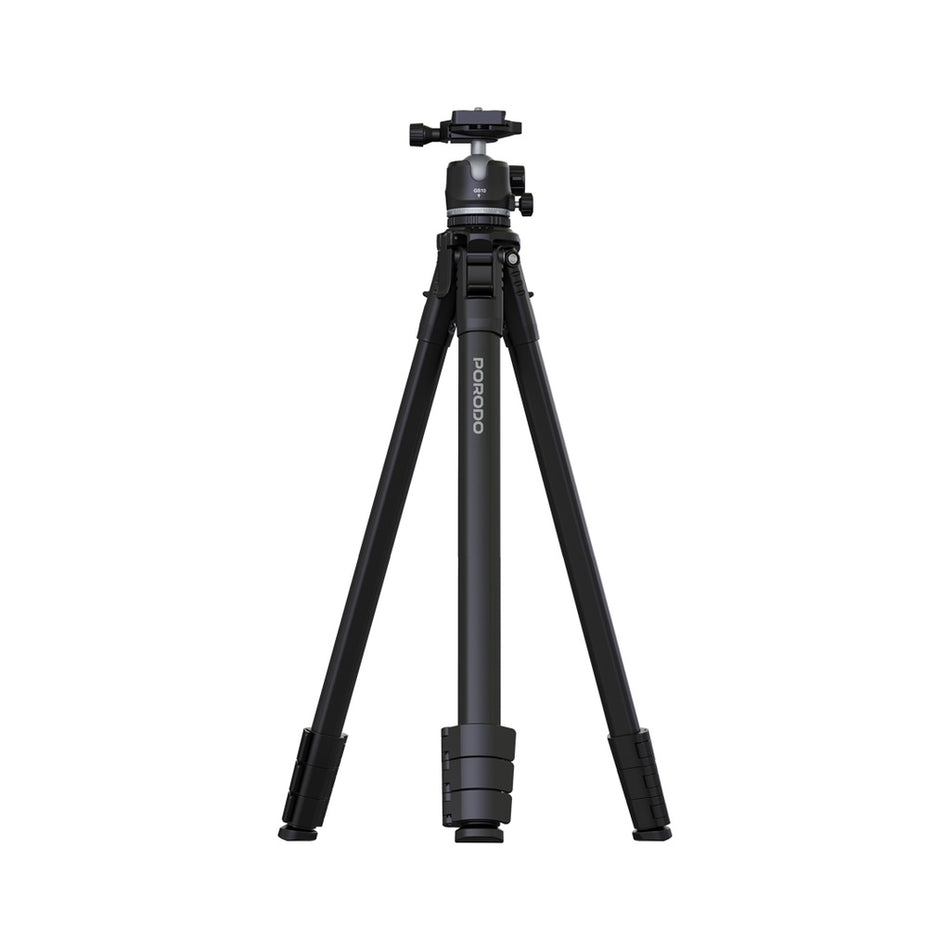 Porodo Ultra-Light Aluminum Tripod with 360° Ball Head – Black
