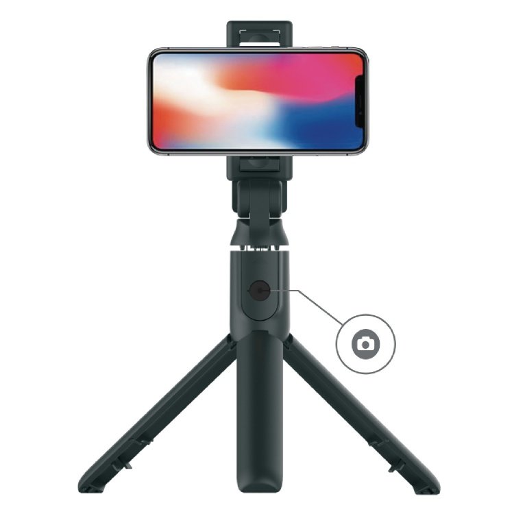 Porodo PD-UBTSV3-BK Bluetooth Selfie Stick with Tripod Stand & Detachable Remote Shutter