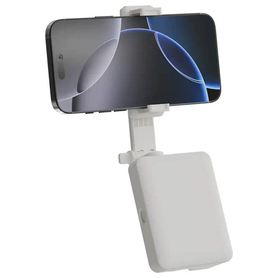 Porodo Lifestyle 3-in-1 Bluetooth Selfie Stick  with Detachable Fill Light & Stand - White