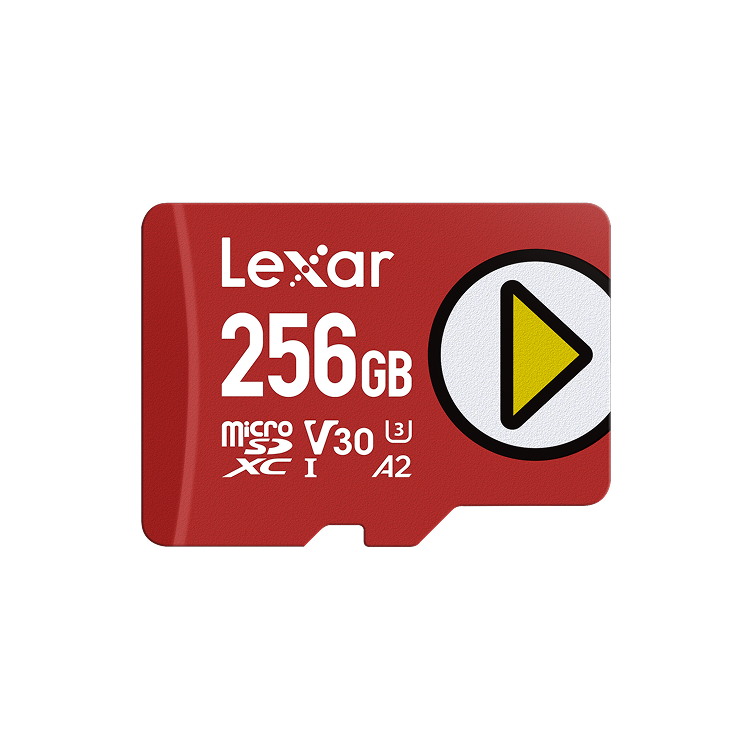 Lexar Play 256GB MicroSDXC Memory Card, UHS-I Class 10 U3 V30 A2, Up to 205MB/s Read & 140MB/s Write Speed, 4K Video Recording, Compatible with Nintendo Switch Smartphones Tablets Drones