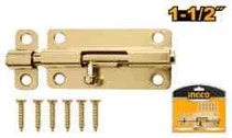 Ingco Heavy-Duty Tower Bolt (HTB115) Premium Surface-Mounted Sliding Barrel Bolt For Secure Door, Gate & Window Locking