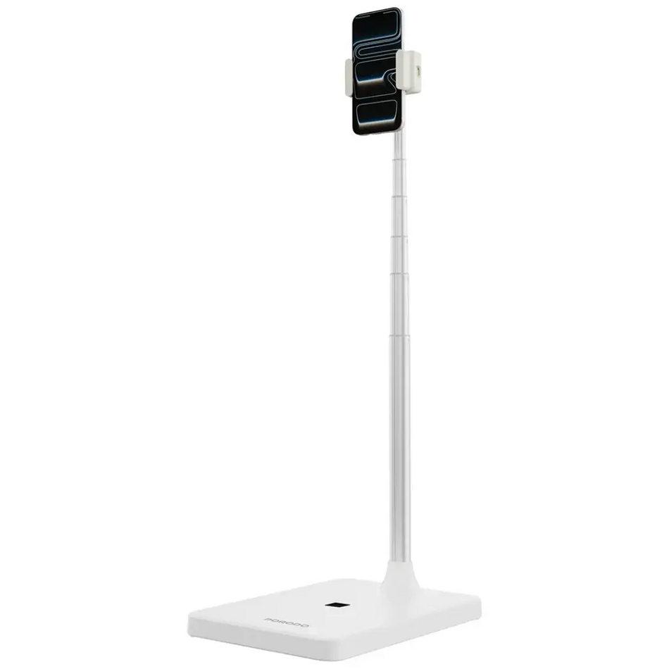 Porodo 360° Multifunctional Phone & Tablet Holder with Extebdable Pole - White