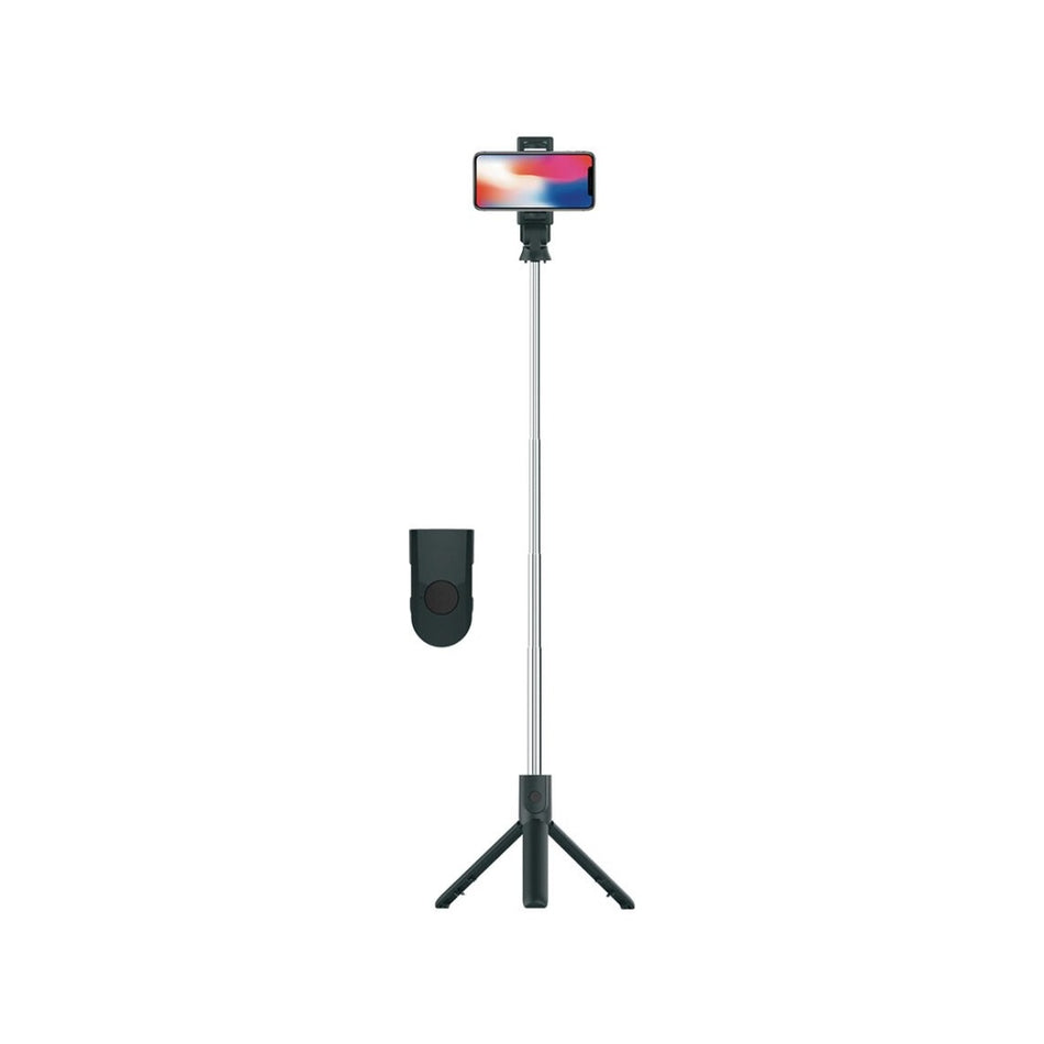 Porodo PD-UBTSV3-BK Bluetooth Selfie Stick with Tripod Stand & Detachable Remote Shutter