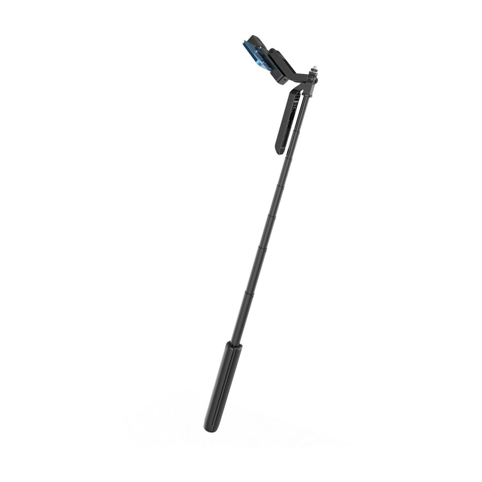 Porodo 360° Tilt Handle Media Pod with Folding Quad Base (PD-SLSEDTR-BK) | Extendable Live-Streaming Stand & Content Creator Stick for Smartphones  Black