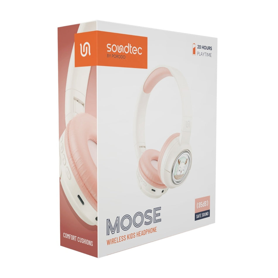 Porodo Soundtec Moose Wireless Kids Headphones – Brown / Multi