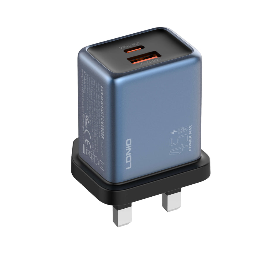 LDNIO Q12 GaN 45W Laptop Fast Charging & Super Fast Charger (UK)