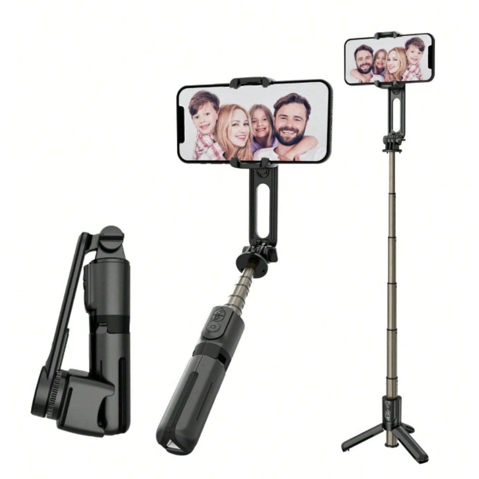 Gimbal Stabilizer L18 MINI Wireless Selfie Stick Tripod | Anti-Shake Single-Axis Gimbal | 360° Rotation & Detachable Remote