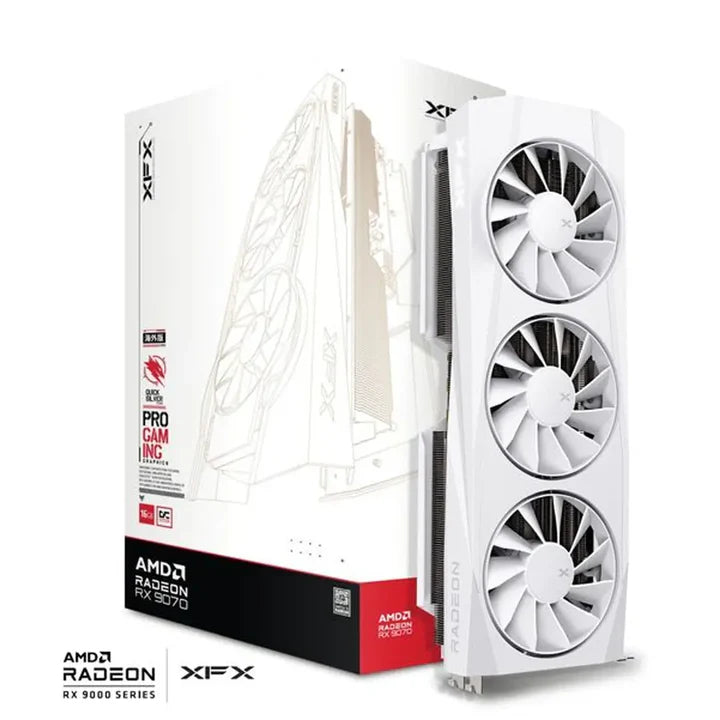 XFX QuickSilver AMD Radeon RX 9070 OC 16GB GDDR6 White Gaming Edition