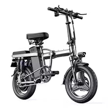 YIIIGE-8AH Foldable Electric Bike | 48V 8Ah Lithium Battery | 250W Compact Commuter E-Bike with 14" Tires and Dual Disc Brakes