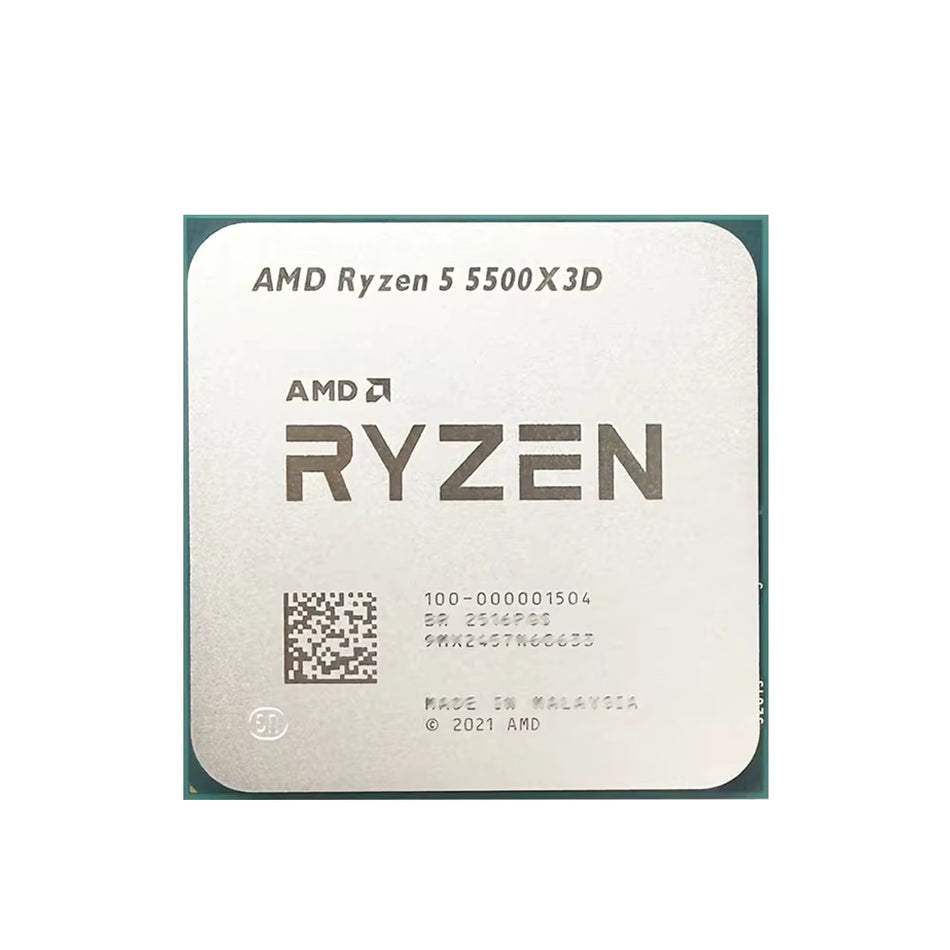 AMD Ryzen 5 5500X3D 3GHz 6-Core 12-Thread Socket AM4 NEW Gaming Processor DDR4 L3=96M 105W 7NM (Without CPU Fan) / Tray