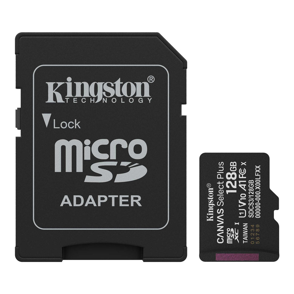 Kingston Canvas Select Plus microSD Card | Up to 100MB/s | Class 10, UHS-I, U1, V10, A1
