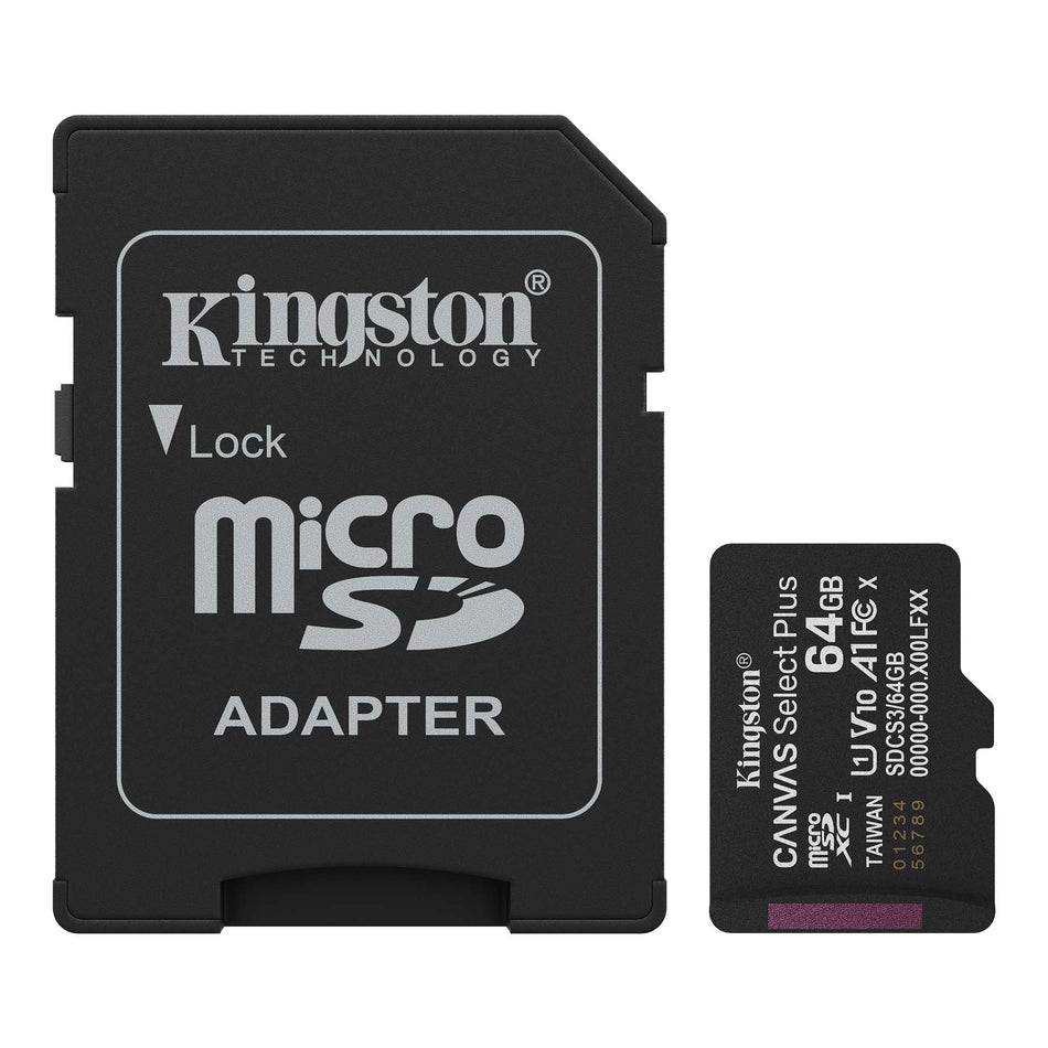 Kingston Canvas Select Plus microSD Card | Up to 100MB/s | Class 10, UHS-I, U1, V10, A1