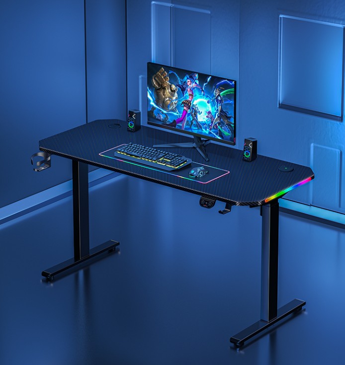 Deadskull HA-04-C motorized, height-adjustable gaming desk RGB