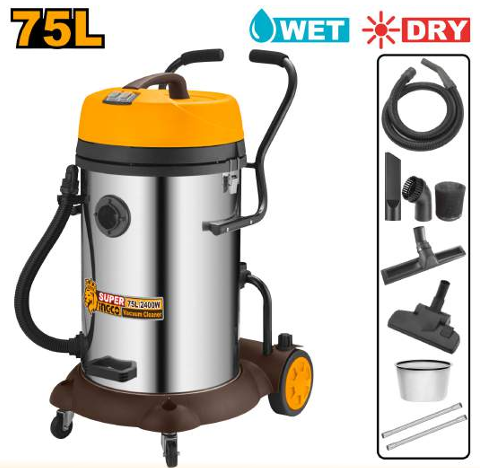 INGCO Vacuum Cleaner (VC24751) — The 75L Heavy-Duty Suction Force