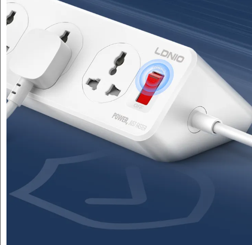 LDNIO SC10610C Universal Power Strip | 10 Universal Outlets | 5 USB Ports (PD 33W Fast Charging + QC3.0) | High-Capacity Extension Power Socket