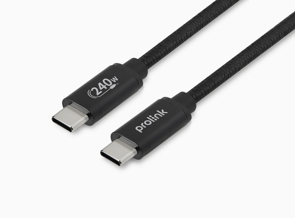 Prolink 240W USB4 Gen 3 Type-C to C 5A Cable, Black