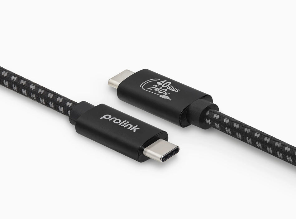 Prolink 240W USB4 Gen 3 | USB-C to C | 40Gbps Data | PD Fast Charge 2M, Black