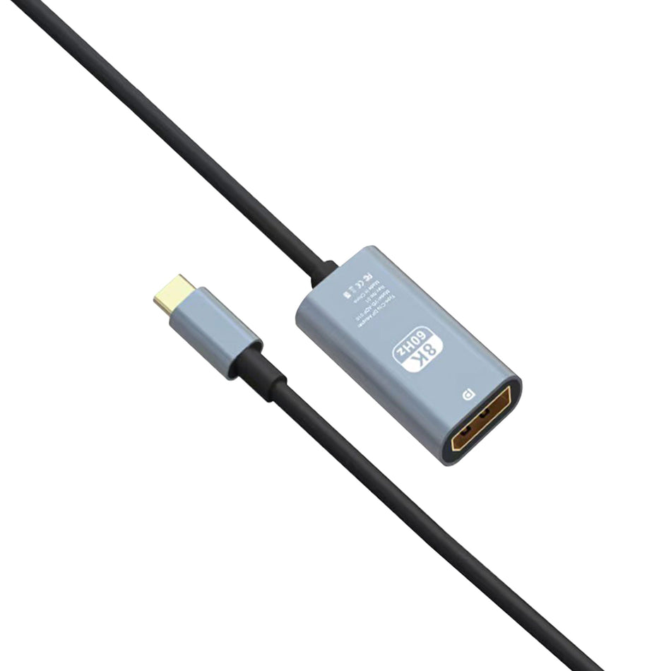 VEN-DENS VD-ADP016 Type-C to DisplayPort Adapter | Ultra HD 8K @ 60Hz / 4K @ 144Hz | Premium Aluminum Shell