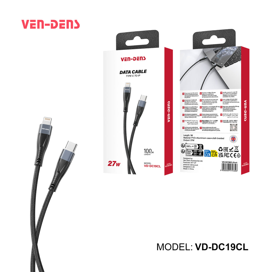 Vendens DC19CL Type-C to Lightning Cable PVC data cable 5V/3A