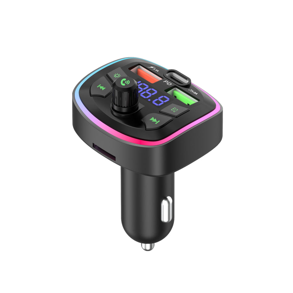Ven-Dens VD-FM008 18W Car Charger & FM Player | Bluetooth Wireless Transmitter with Dual USB Ports