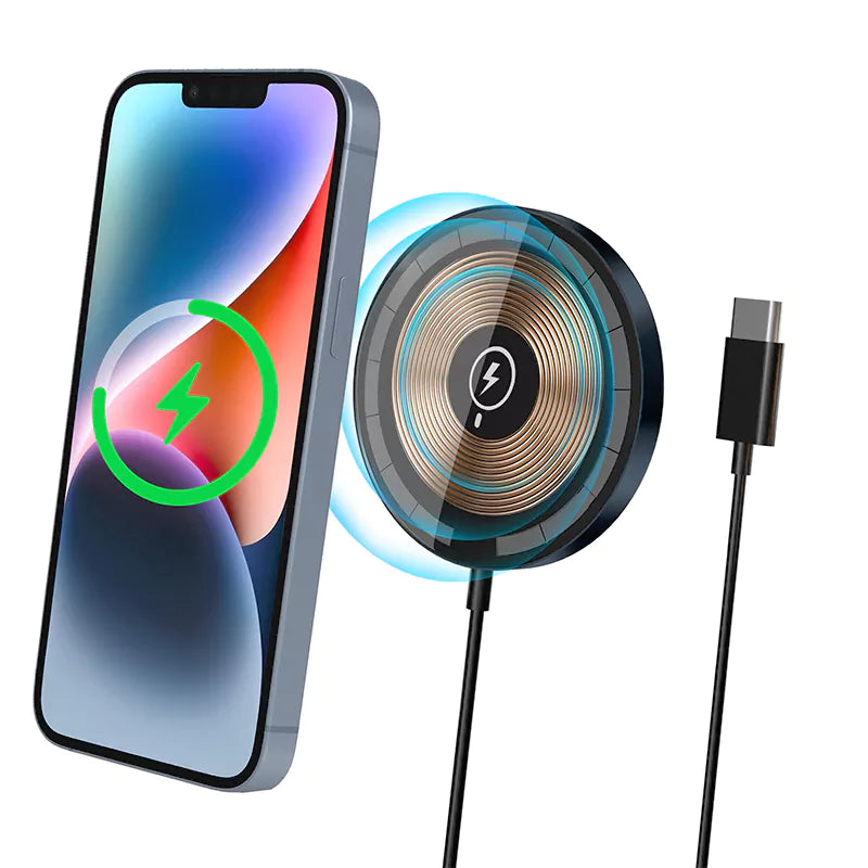 Ven-Dens VD-WLC005 USB-C to Magnetic Wireless Charging Cable | 15W High-Speed Fast Wireless Pad