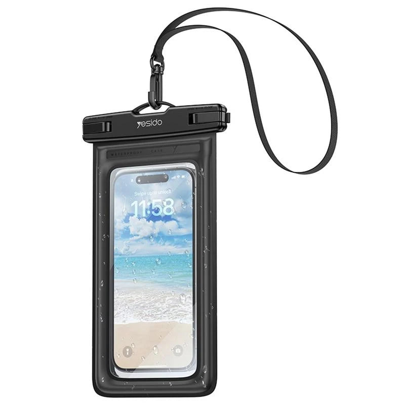 Yesido WB50 IPX8 Floating Universal Waterproof Case | Buikt-in Airbag Large Capacity High Sealing Sensitive Touch Scree TPU Floating Waterproof Bag