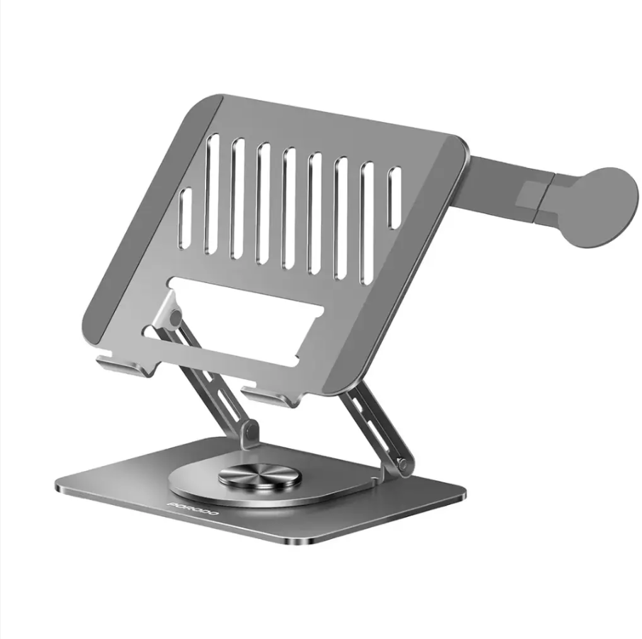 Porodo Foldable 360° Dual-Use Laptop Stand with Phone Holder