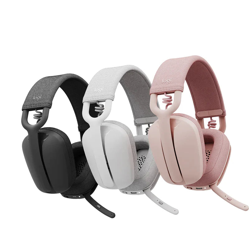 Headset Logitech Zone Vibe 100, Wireless Bluetooth Rose, 1 Year Warranty