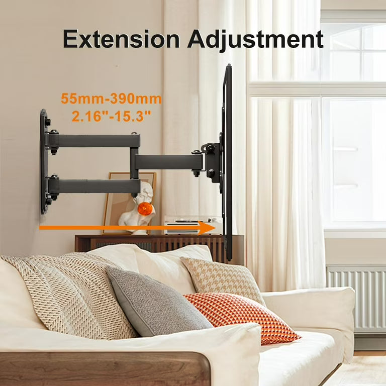 New Bee CP303 Full-Motion Heavy Duty Wall Mount with Articulating Arm Swivel Tilt Extension for TV