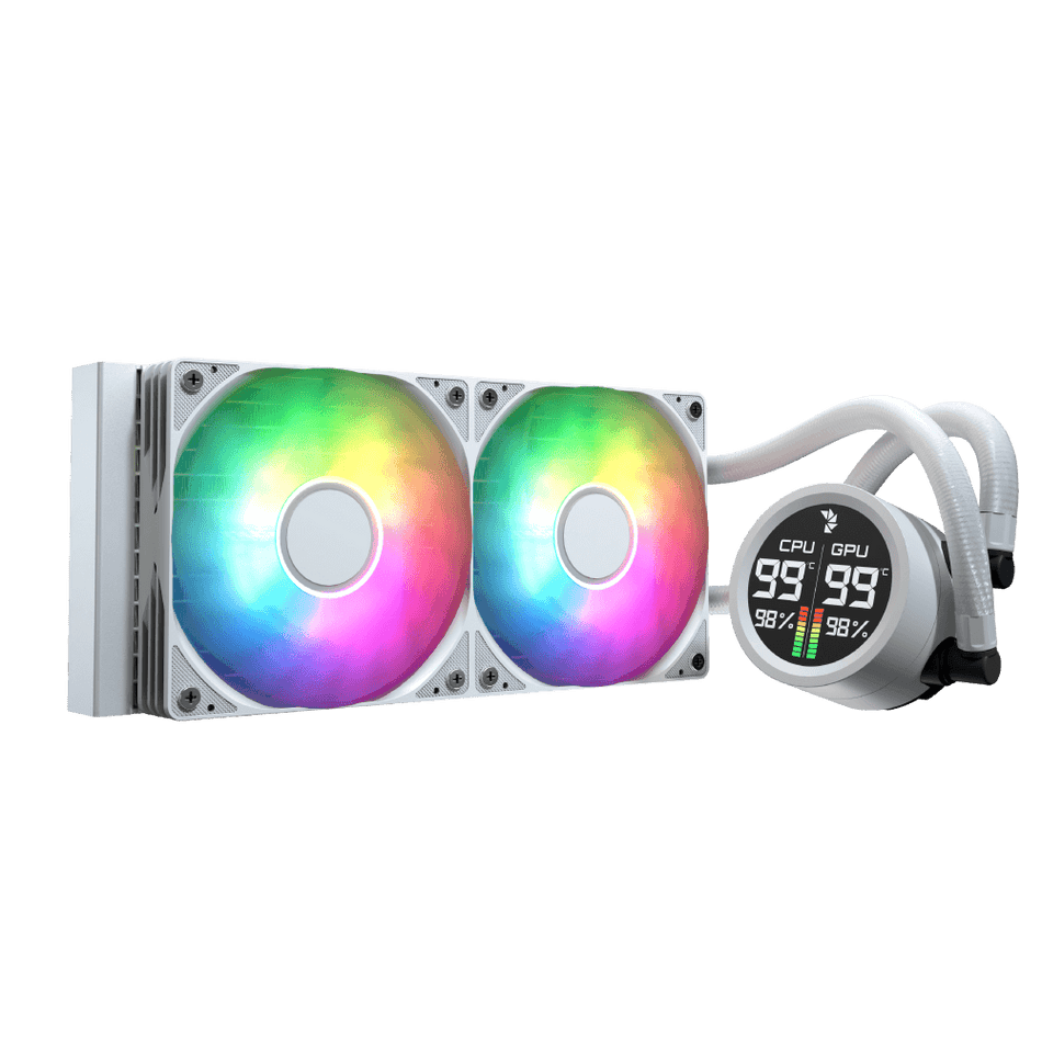 Aerocool Abyss L240R 240mm ARGB Liquid Cooler with digital display