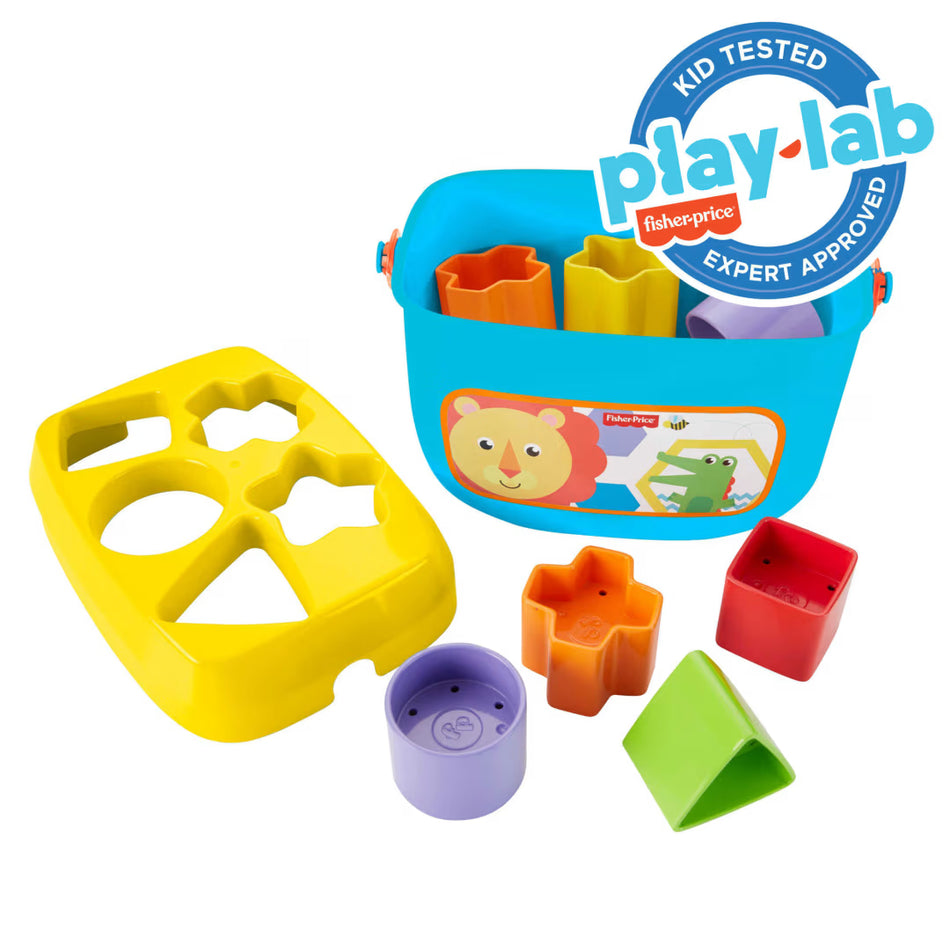 Fisher-Price Stacking Toy Baby's First Blocks Set of 10 Shapes for Sorting Play for Infants Ages 6+ Months (FFC84) By Mattel
