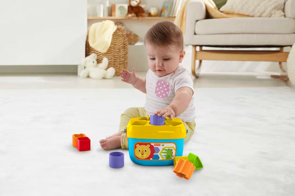Fisher-Price Stacking Toy Baby's First Blocks Set of 10 Shapes for Sorting Play for Infants Ages 6+ Months (FFC84) By Mattel