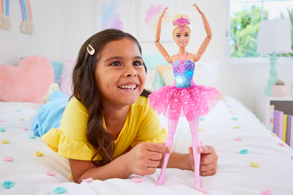 Mattel Barbie Dreamtopia Twinkle Lights Ballerina Light-Up Doll (HLC25)