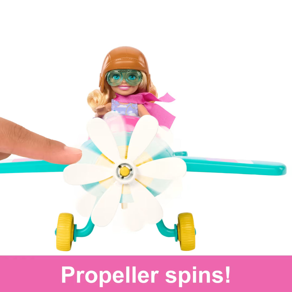 Mattel Barbie Club Chelsea Can Be Pilot Doll and Airplane Playset (HTK38)