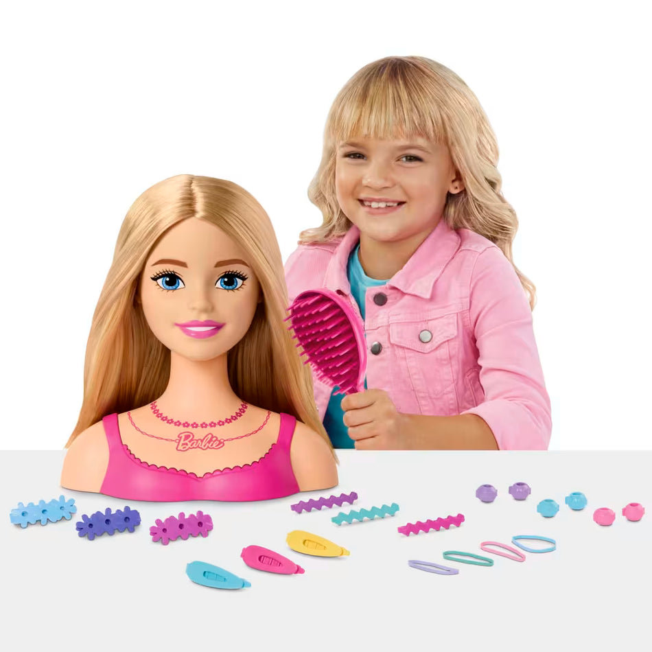Mattel Barbie Styling Head Blonde Hair Dresser Playset (HMD88) with Accessories